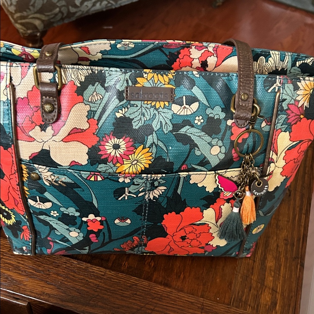 Sakroots Colorful Floral Tote Bag